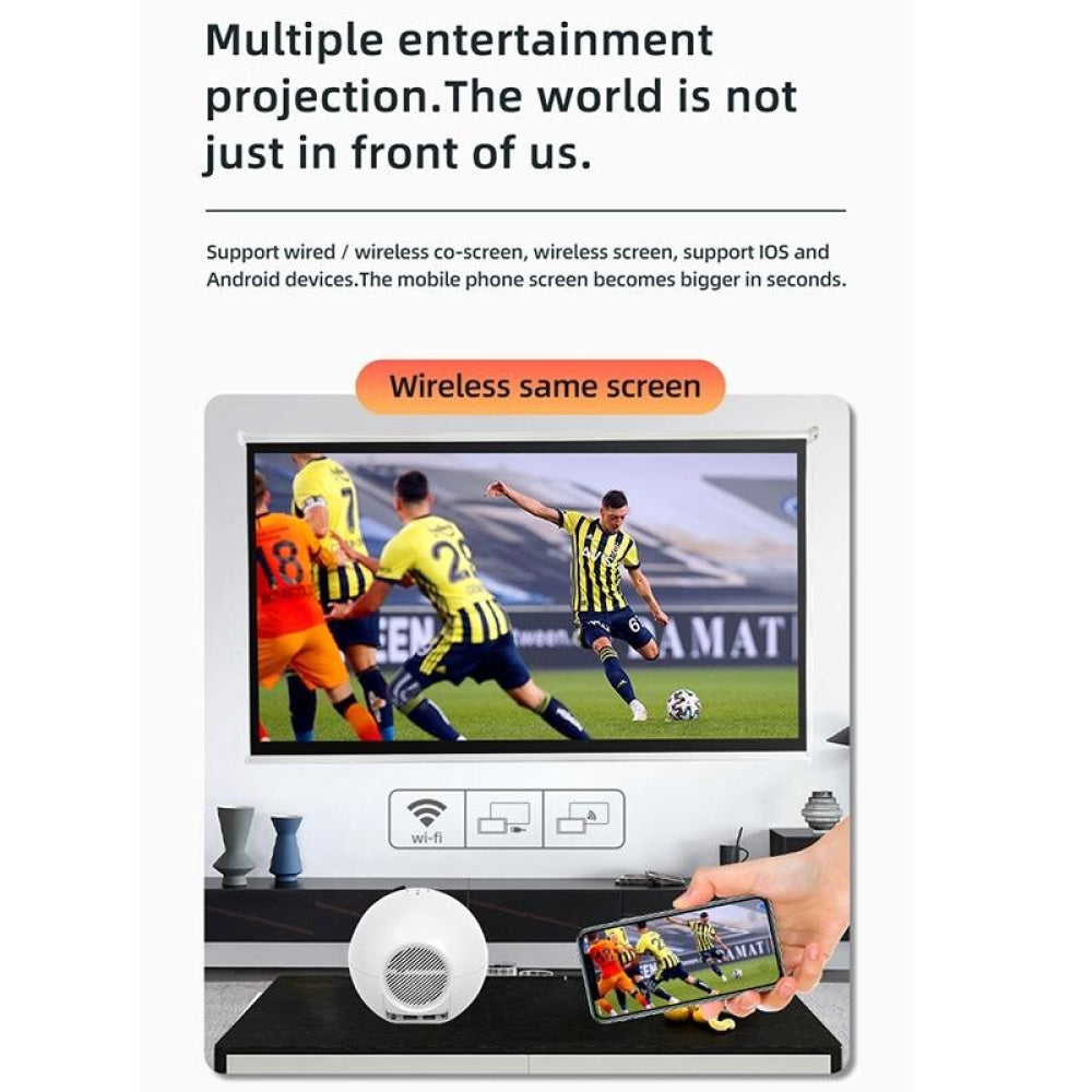 Wireless Smart Projector - 100 Ansi Lumens - 1280X720P - Same Screen 4