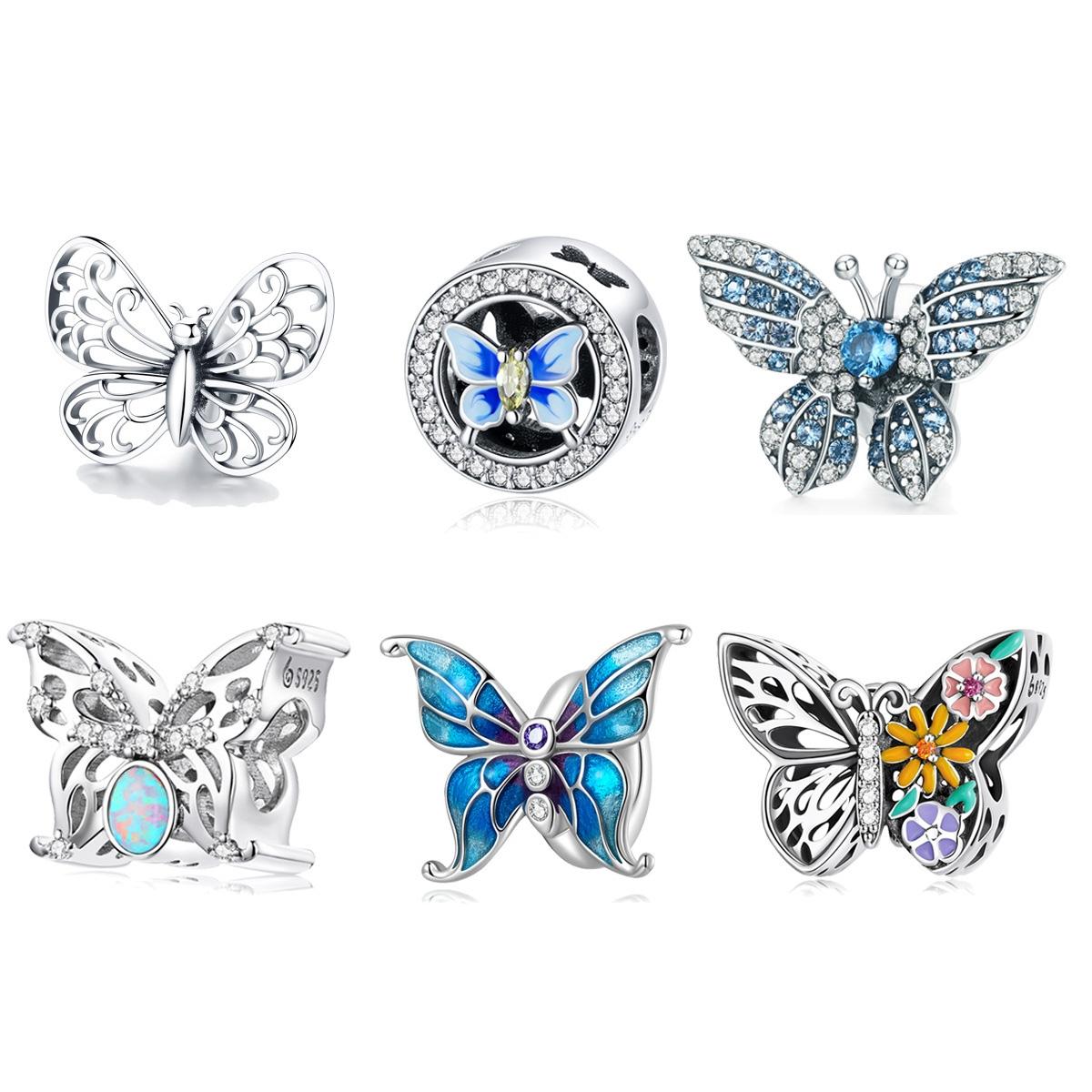 925 Sterling Silver Diy Butterfly Bracelet With Pearl Accents Bsc062 4