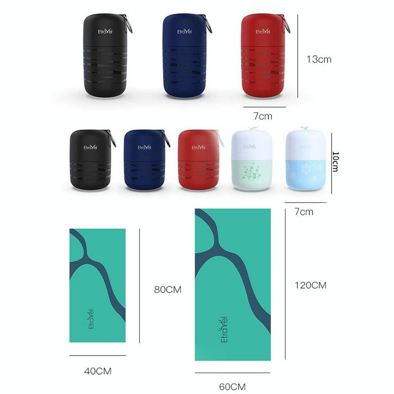 Double-sided Fleece Bath Towel - Quick-drying Small Blue 3