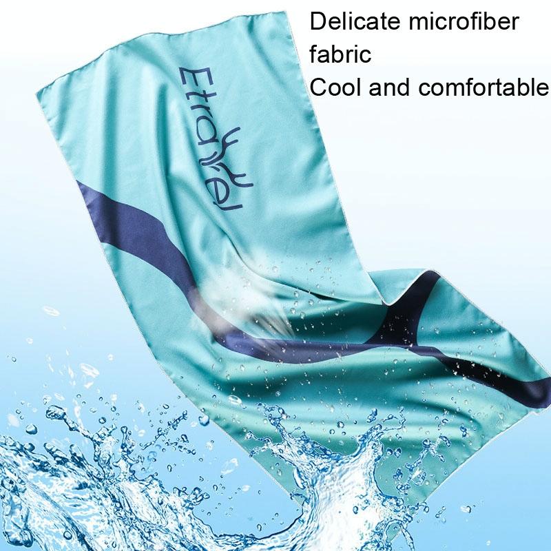 Double-sided Fleece Bath Towel - Quick-drying Small Blue 6