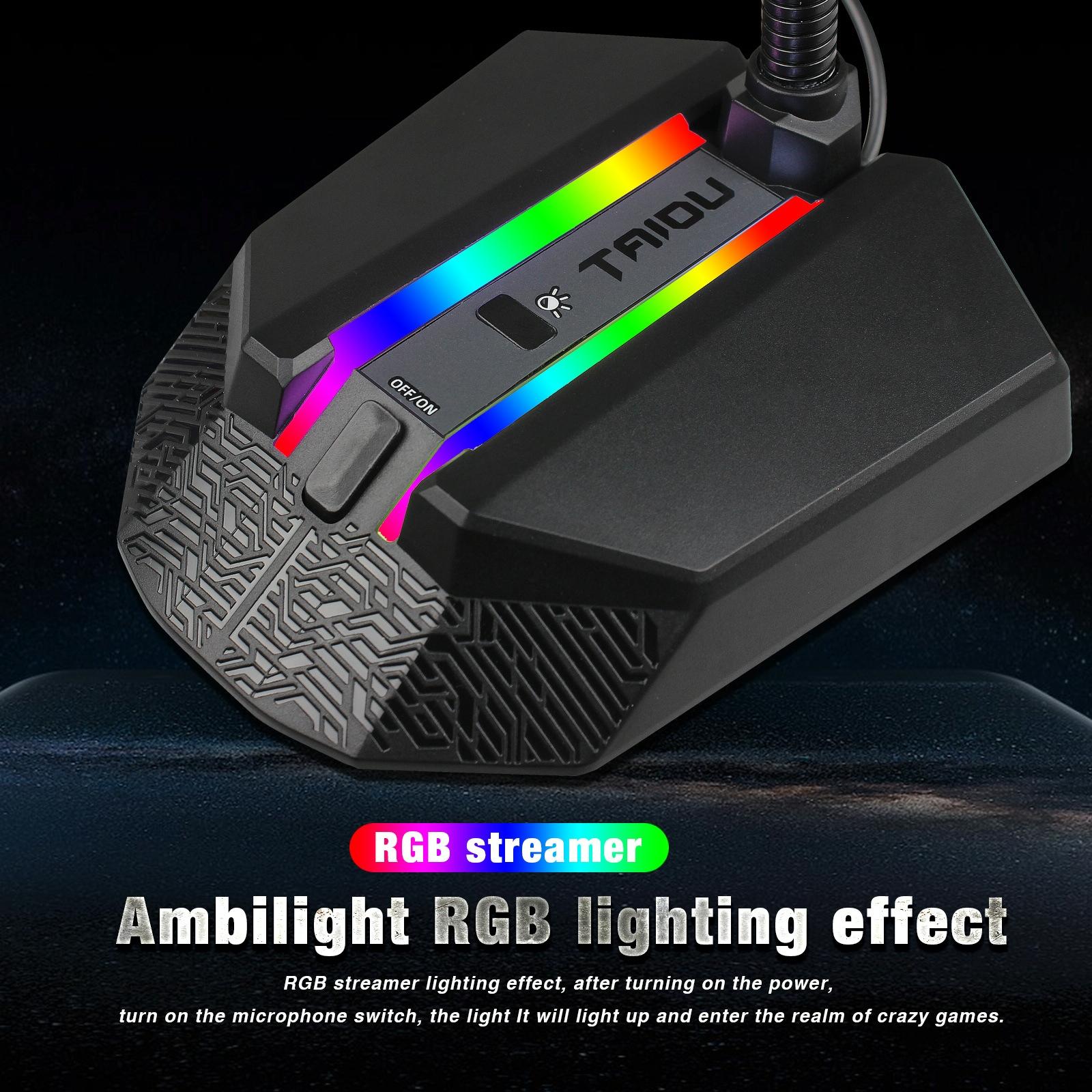 Flexible Usb Microphone With Rgb Lighting For Voice Chat And Video Conferencing 4