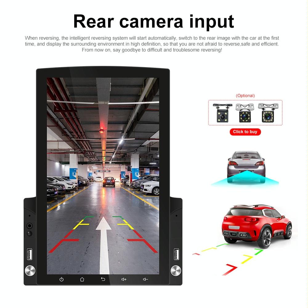 9.7 Inch Vertical Screen Android Car Mp5 Player With Hd 2.5D Glass Navigation And 12-Light Camera 9