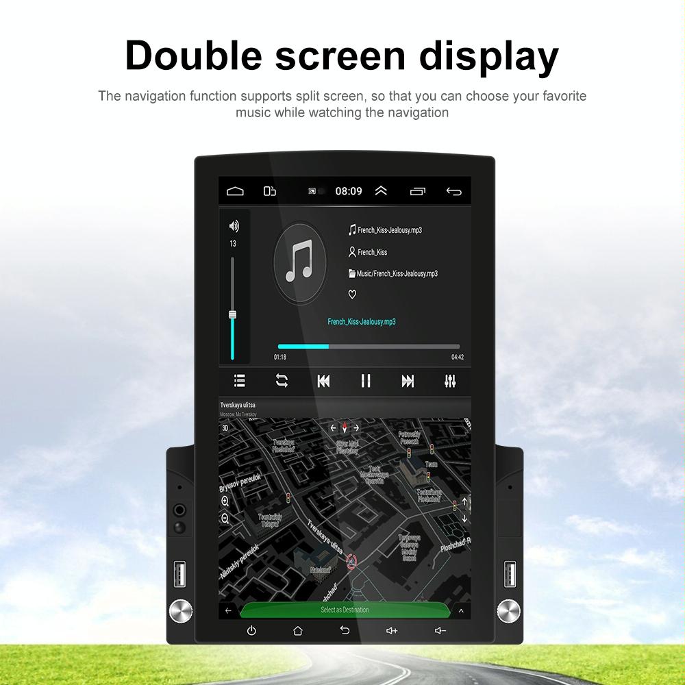 9.7 Inch Vertical Screen Android Car Mp5 Player With Hd 2.5D Glass Navigation And 12-Light Camera 10