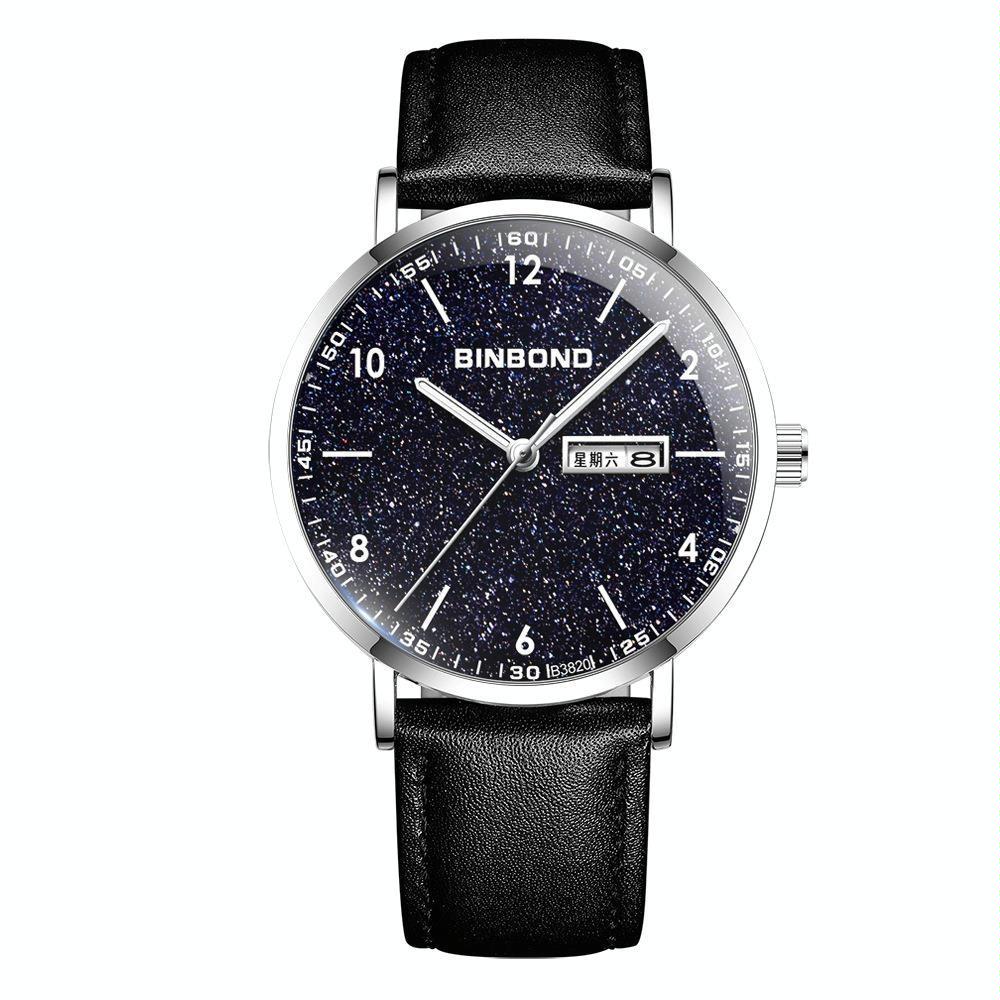Waterproof Ultra-thin Quartz Luminous Starry Watch - 30m