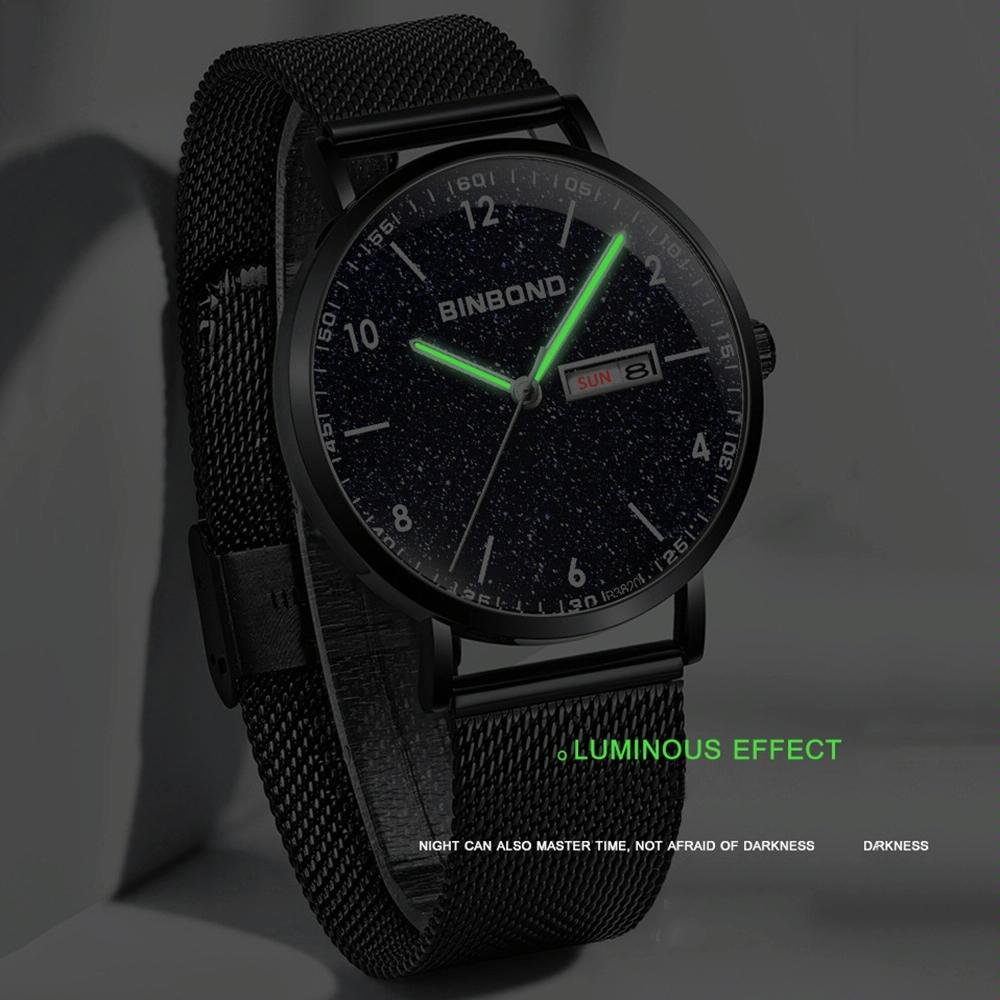 Waterproof Ultra-thin Quartz Luminous Starry Watch - 30m 4