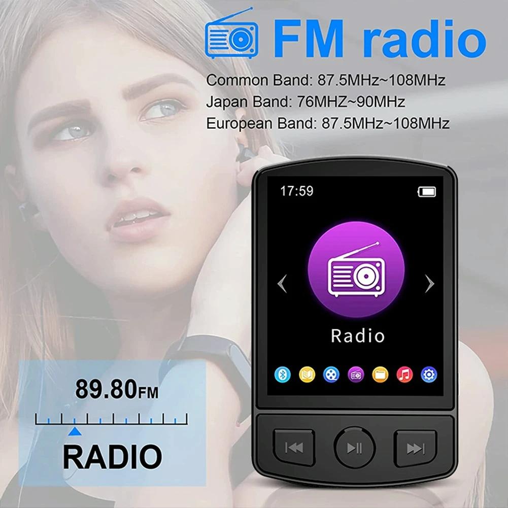 1.8 Inch Color Screen Mp3 / Mp4 Bluetooth Walkman With Back Clip - 32Gb 11