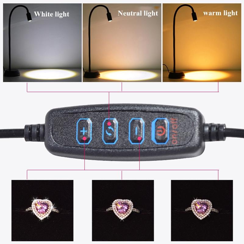 Adjustable Double-head Led Jewelry Table Lamp for Live Photos 4
