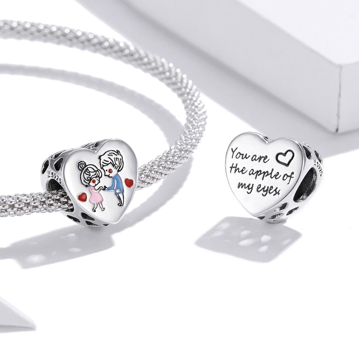 925 Sterling Silver Love Beads For Diy Bracelets & Necklaces 7