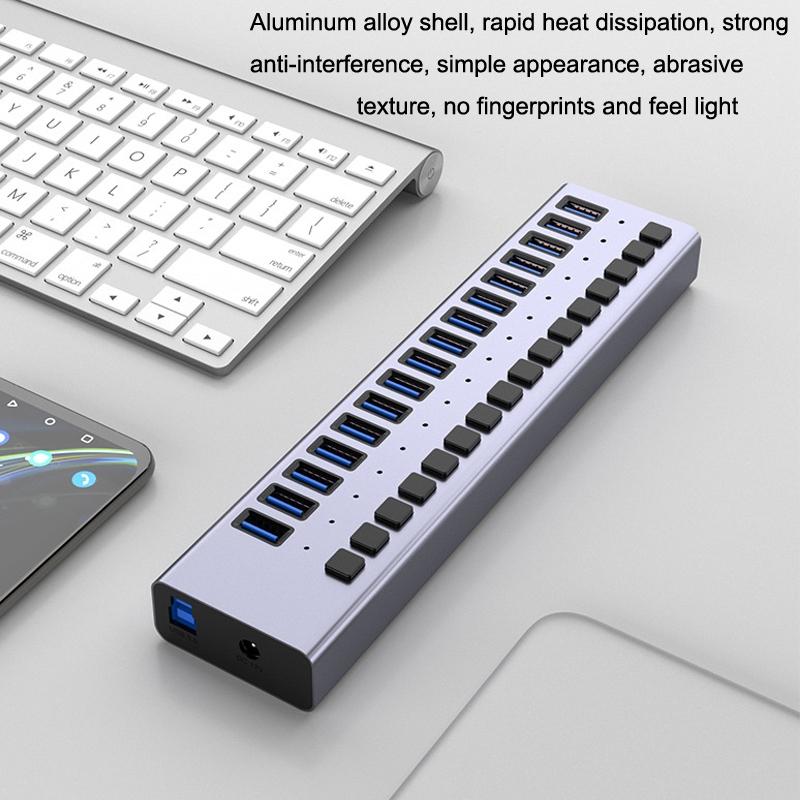 10-Port Usb3.0 Docking Hub For Computers 5
