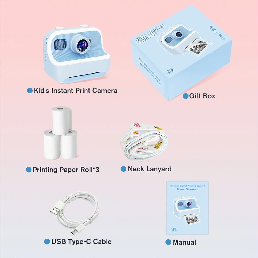 Blue Children'S Thermal Camera With Dual-Camera 1080P Hd 2400W Pixel 2.4-Inch Display - Pink+32Gb 5