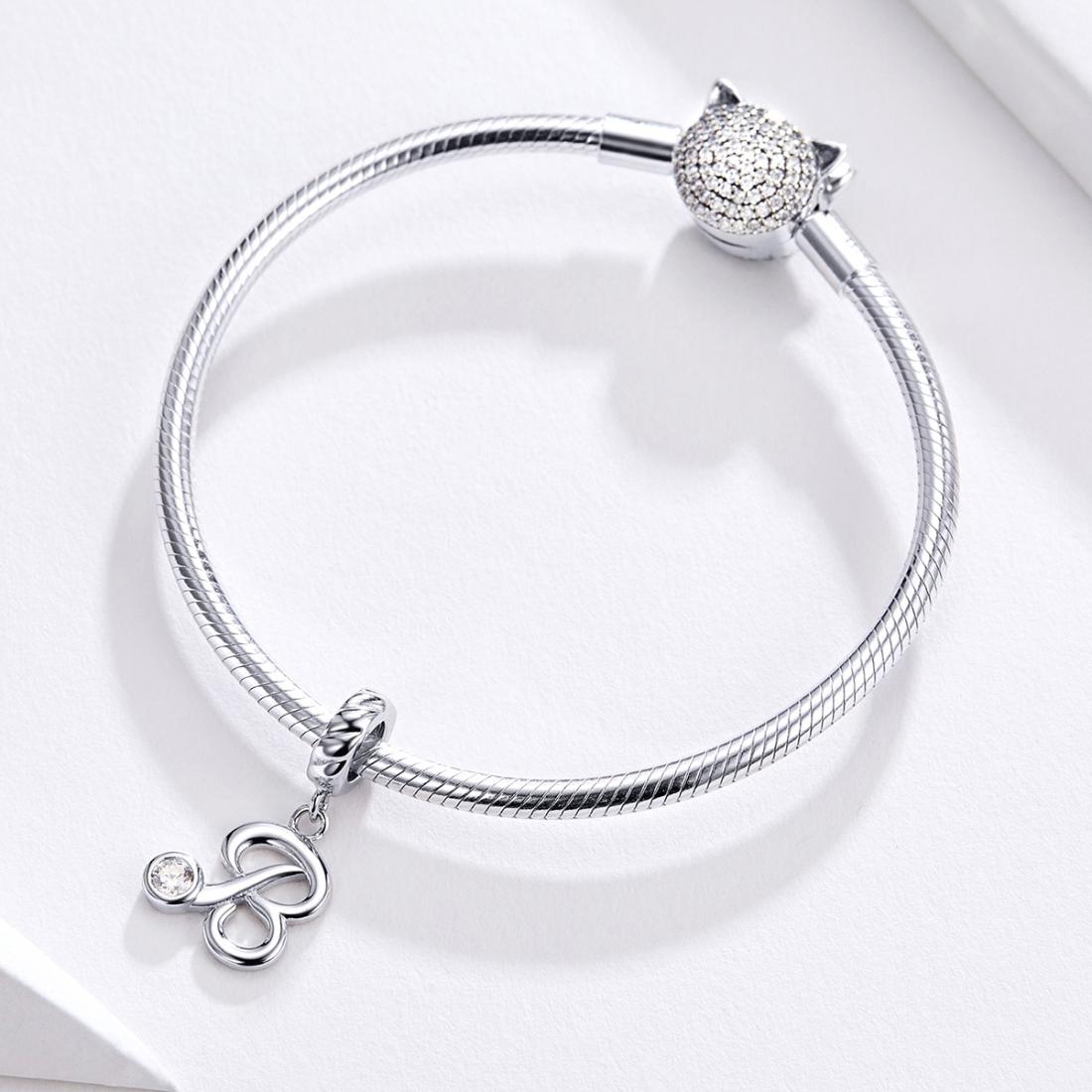 925 Sterling Silver Personalized Letter Pendant For Diy Bracelets And Necklaces Style - D 5