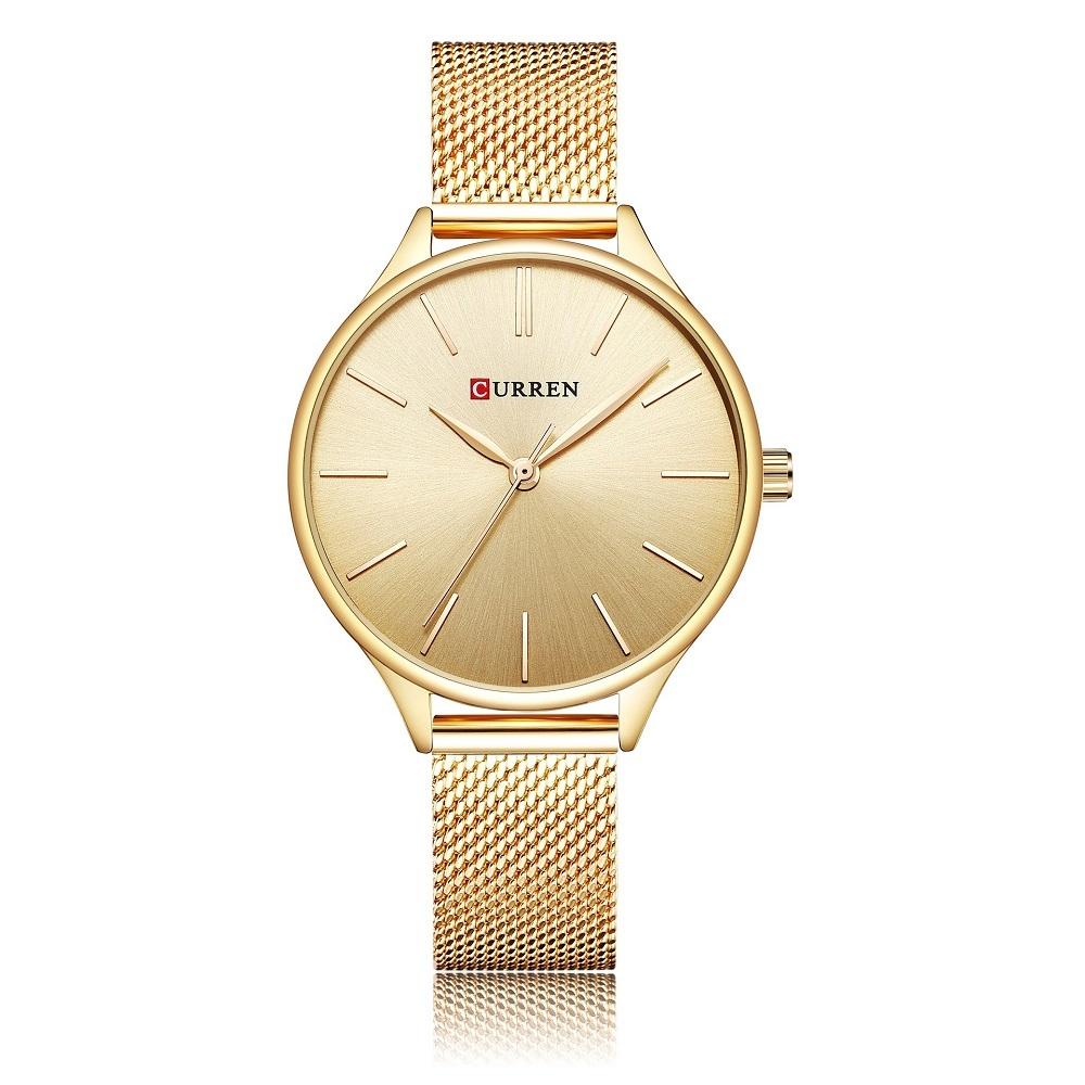 Waterproof Women Quartz Watch with Steel Strap - Casual Design - Rose Shell Rose Surface 7