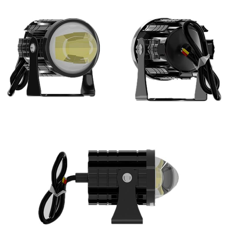 1Pair 12V - 85V Motorcycle Headlights Dual - Colour Automotive Led Working Headlights Colour: White + White Light With Flashing - White + White Light With Flashing 4
