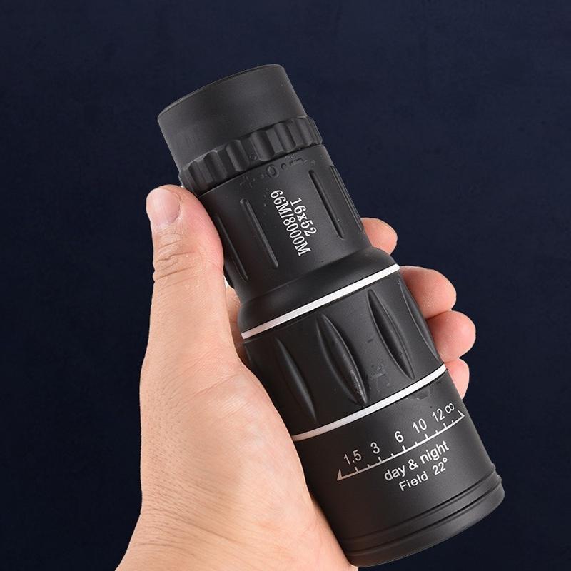 High Definition Monocular Telescope For Outdoor Bird Viewing - 16X52 Green Film - 16X52 With Clip+Tripod 8