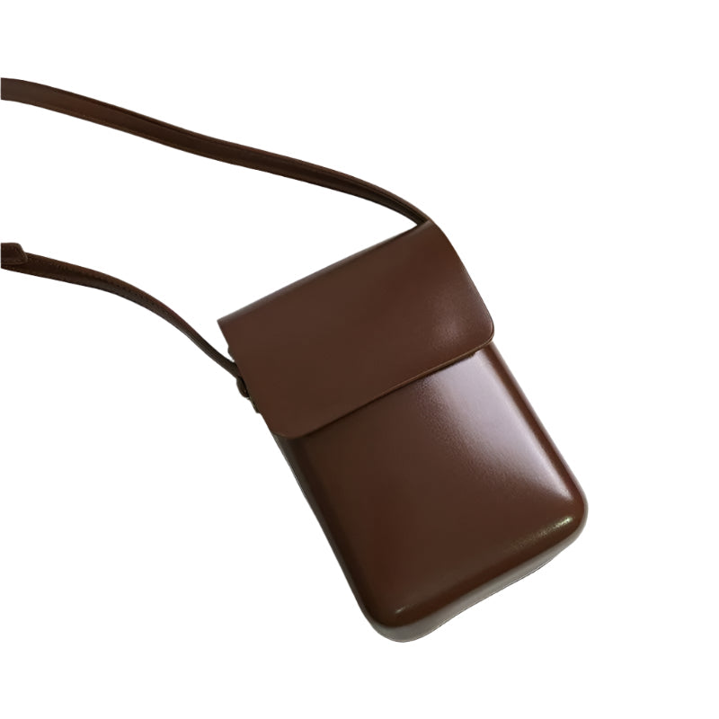 Brown Vertical Crossbody Phone Bag Versatile & Fashionable