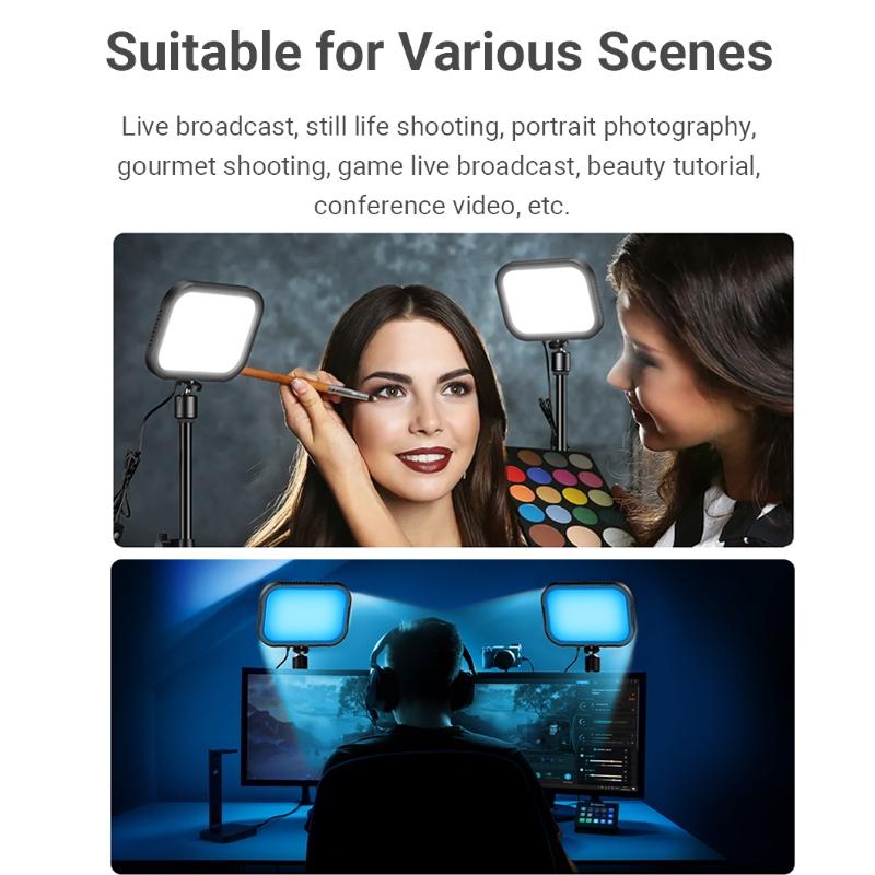 Live Portrait Soft Light Dual Bracket with Four-colour Fill 12