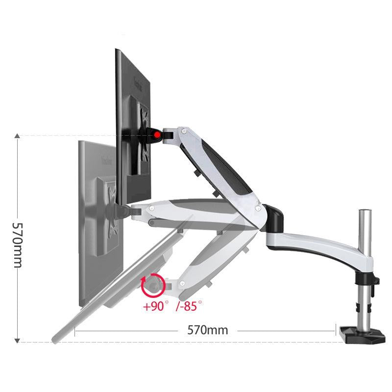 Rotating Desktop Monitor Stand - Lifts and Saves Space 4