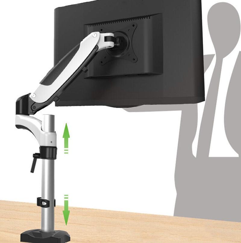 Rotating Desktop Monitor Stand - Lifts and Saves Space 7