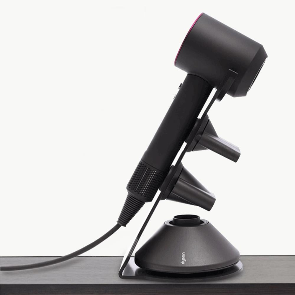 Universal Hair Dryer Stand No Drilling Silver 4