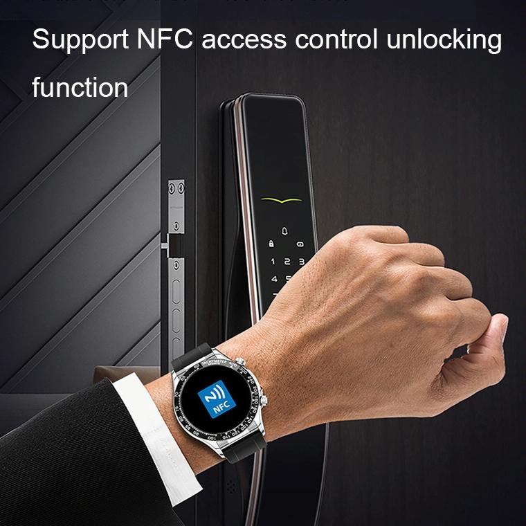 Smart Bluetooth Watch With Nfc Black Leather 5