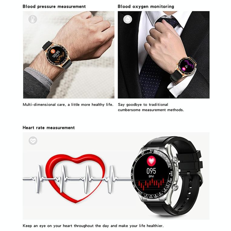 Smart Bluetooth Watch With Nfc Black Leather 6