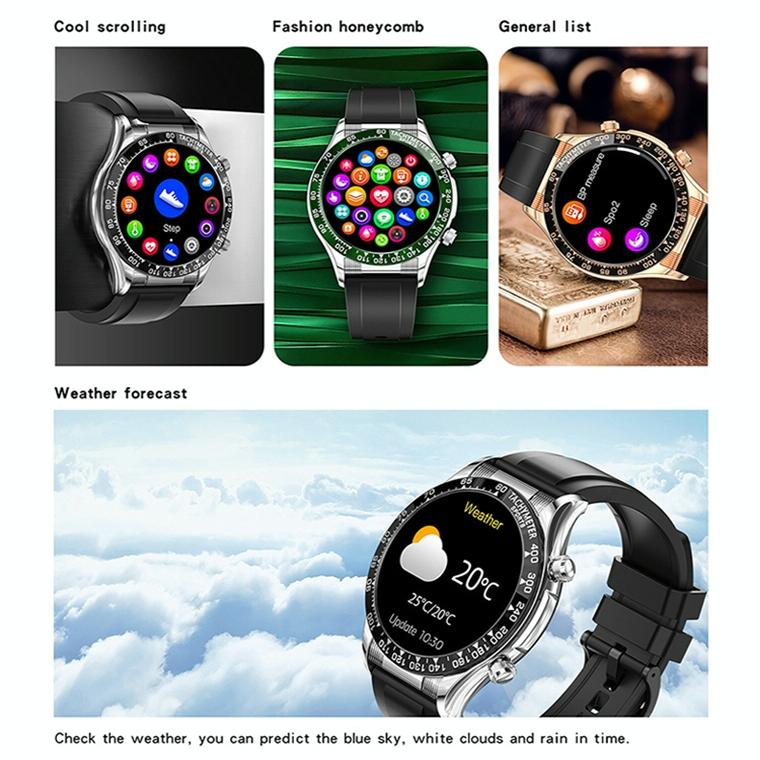 Smart Bluetooth Watch With Nfc Black Leather 7