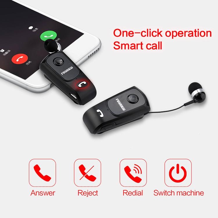 Retractable Bluetooth Headset with Caller Vibration Reminder 4