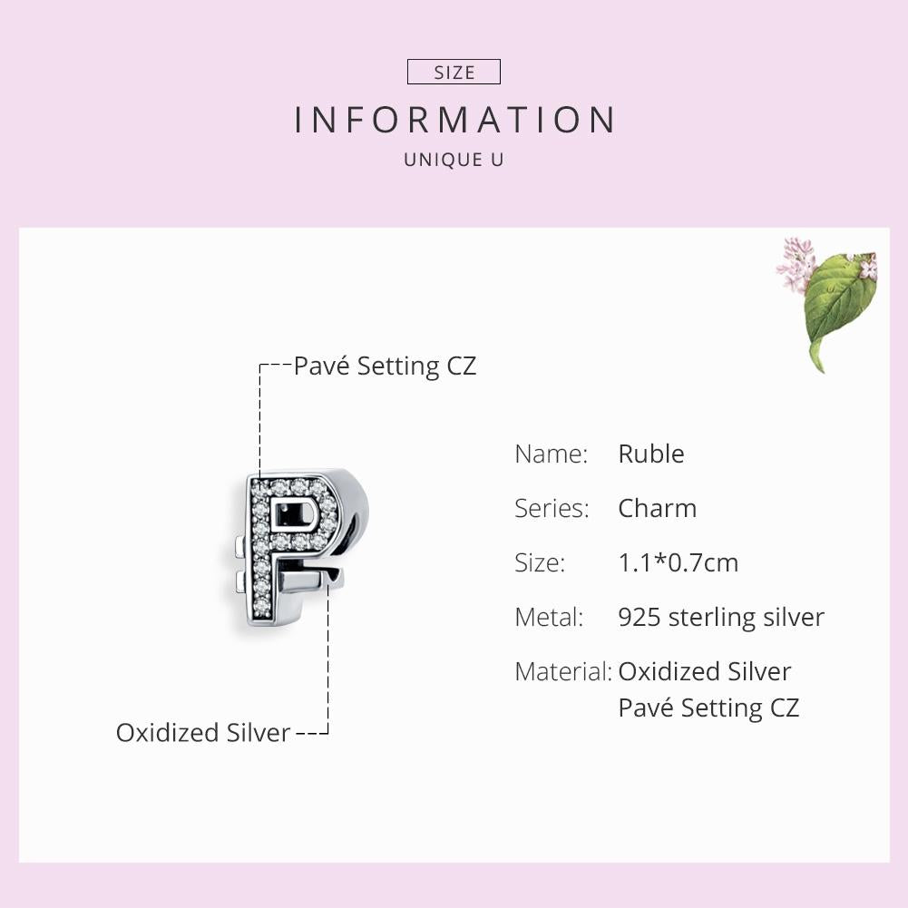 925 Sterling Silver Ruble Bead Pendant For Diy Bracelets & Necklaces 7