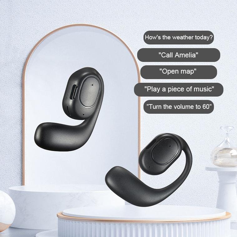 Wireless Bluetooth 5.2 Earphones with Noise Reduction Ear-mounted Design - White Bag With Accessories 12