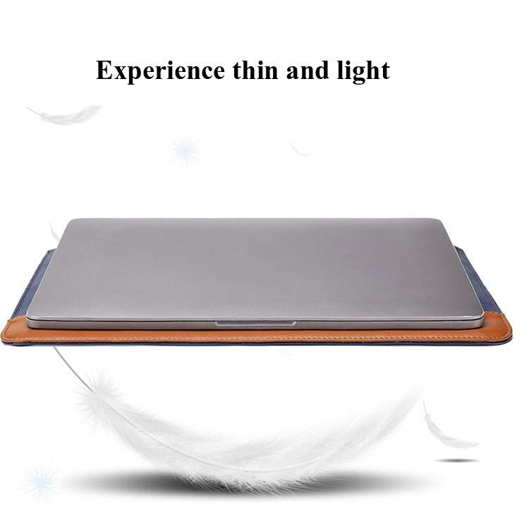 11-12 Inch Microfiber Notebook Liner Bag - Blue & Brown 4