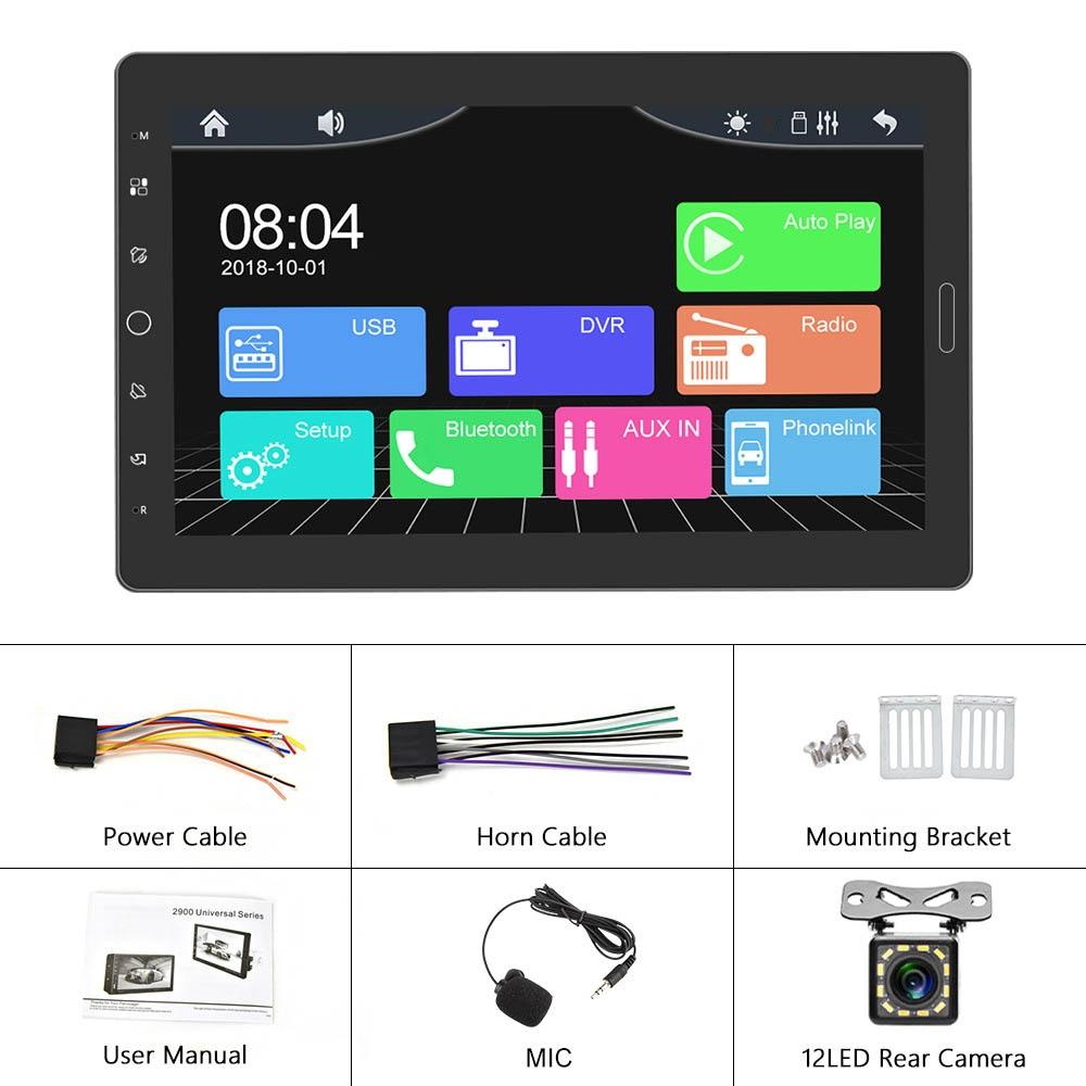 10.1 Inch Full Screen Car Mp5 Player With Wired Carplay - Standard + 12 Light Camera 3