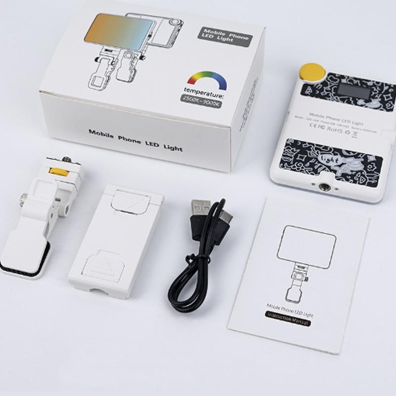 Rechargeable Clip Fill Light - 60 Leds 3 Light Modes Front & Back Clip a Type Blue - B Type White 6