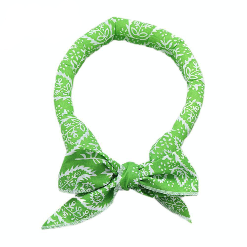3 Piece Cooling Bandana Neck Wraps For Summer Green Leaves