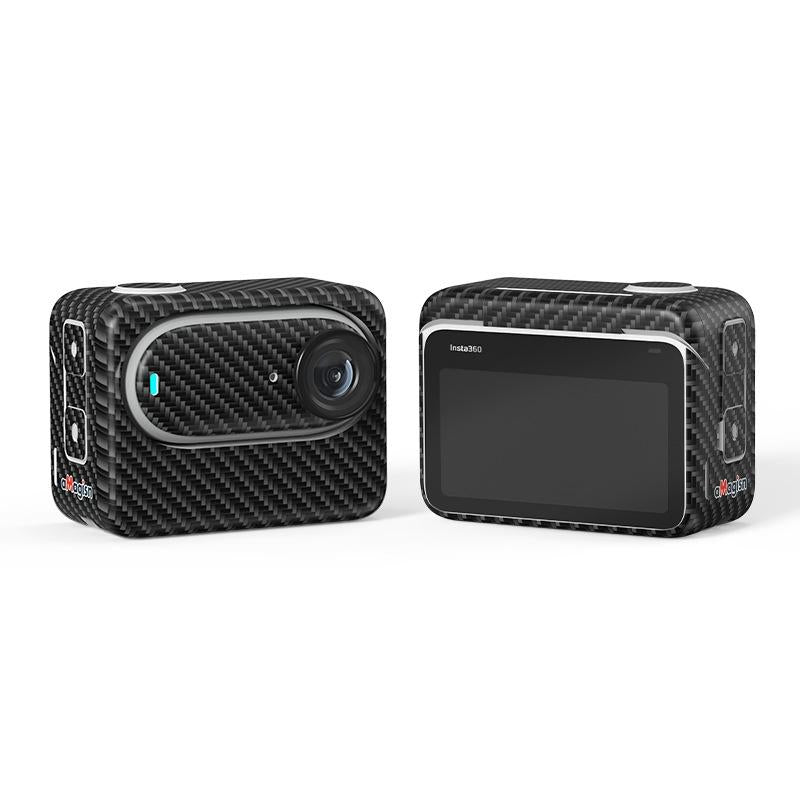 Carbon Fiber Style Body Sticker for Insta360 Go 3 Action Camera - Zebra 7