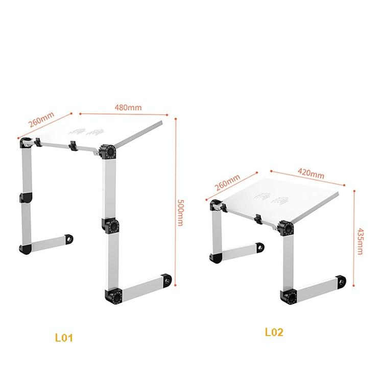 Portable Folding Laptop Desk with Adjustable Height and Storage 5