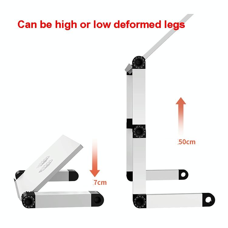 Portable Folding Laptop Desk with Adjustable Height and Storage 6