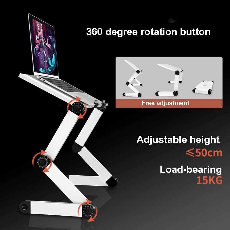 Portable Folding Laptop Desk with Adjustable Height and Storage 7