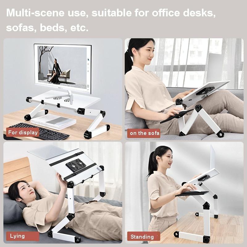 Portable Folding Laptop Desk with Adjustable Height and Storage 8