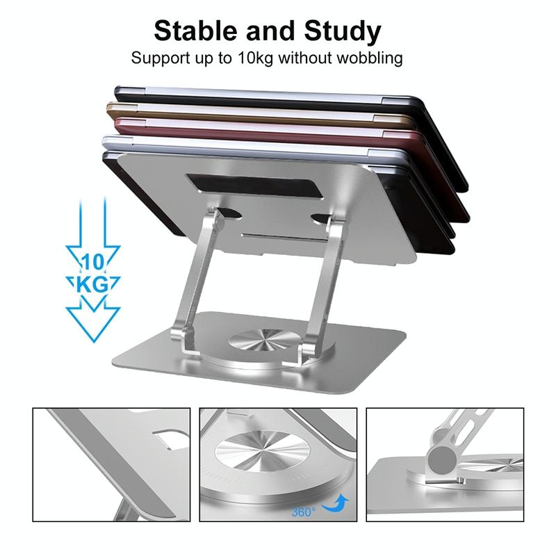 Foldable Rotating Laptop Cooling Stand - Multifunctional 3