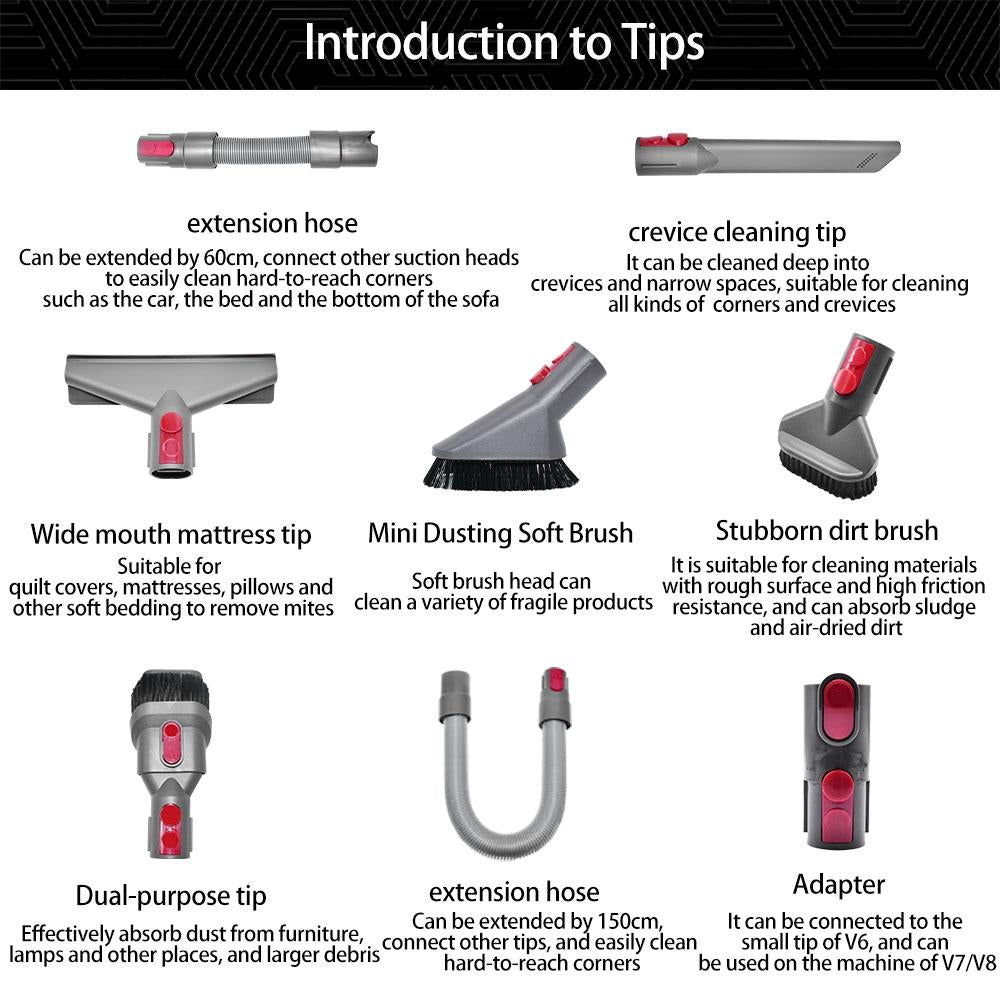 2-piece Vacuum Cleaner Brush Set for Dyson V7-v15 5
