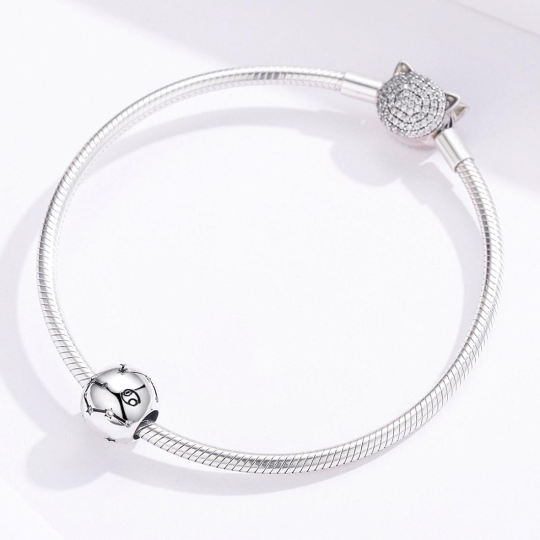925 Sterling Silver Diy Zodiac Bracelet Beads Cancer Style - Cancer 7