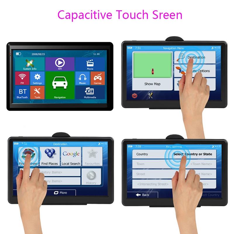 7 Inch Car Gps Navigator 8G + 256M Capacitive Screen Bluetooth Reverse Image - North America Map 5