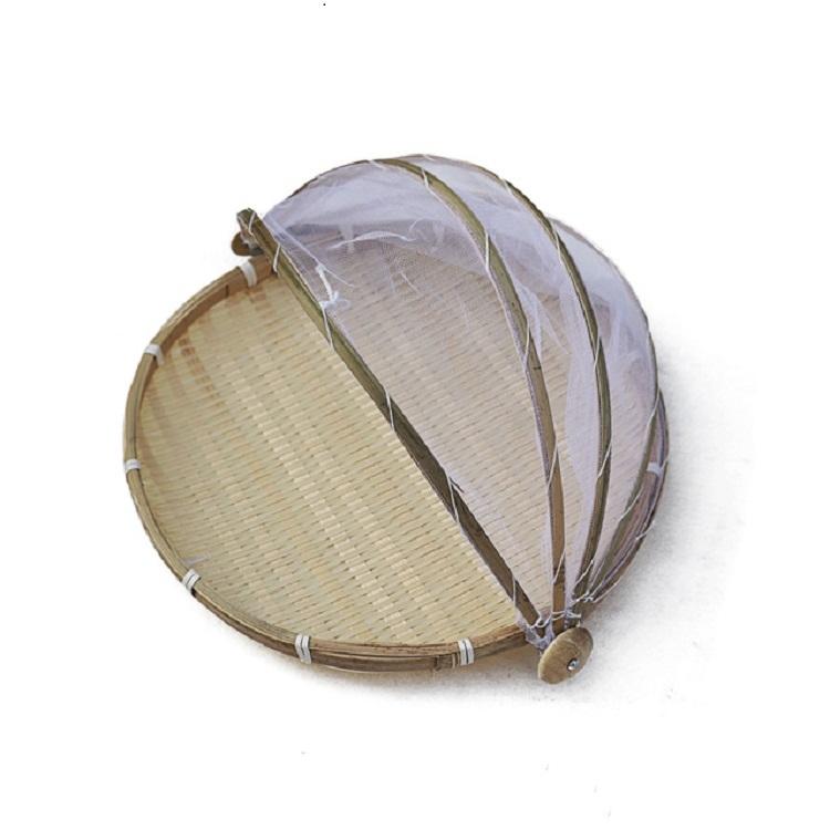 Round Bamboo Woven Dustpan Basket - Household Storage - 42cm 3