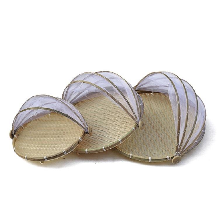 Round Bamboo Woven Dustpan Basket - Household Storage - 42cm 6