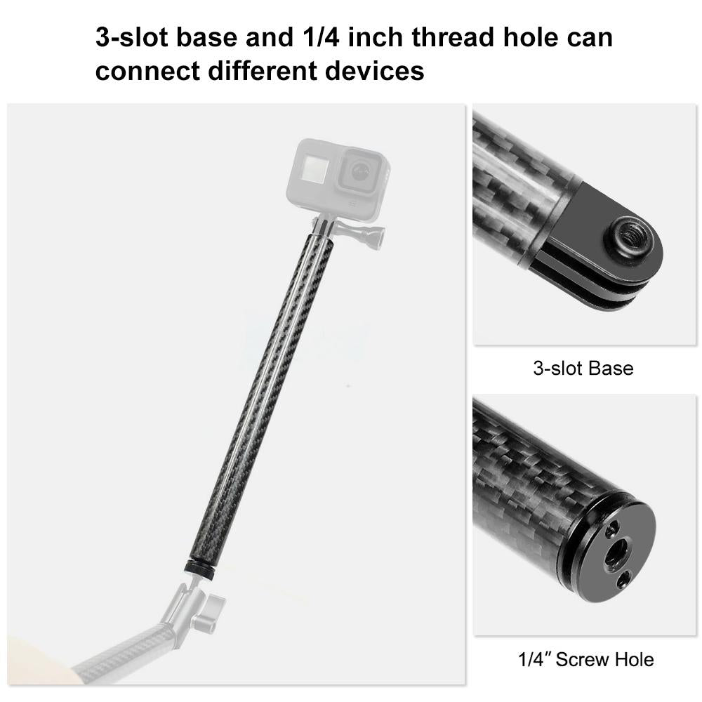 Lightweight Selfie Stick for Action Cameras - Aluminum / Carbon Fiber 5