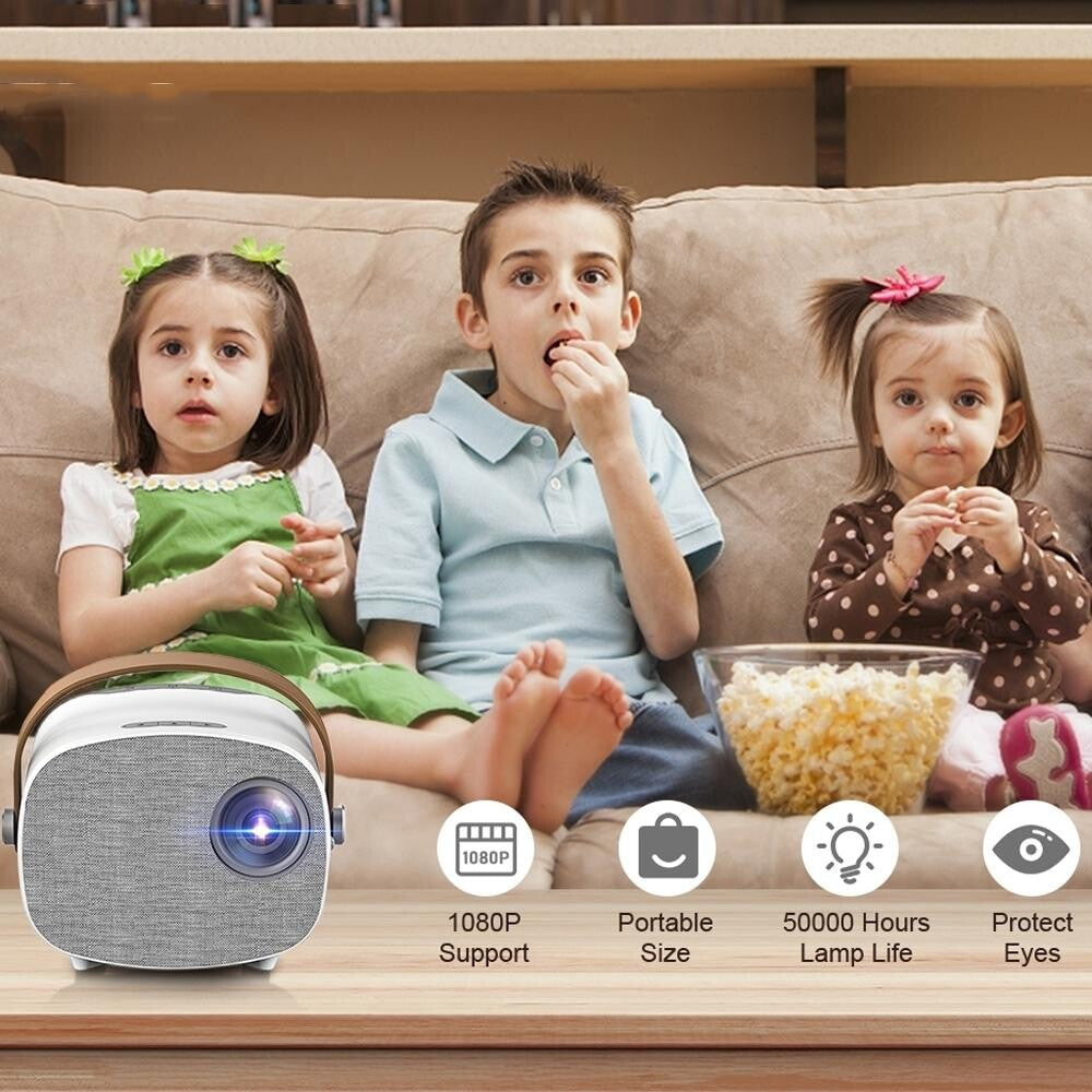 Portable Mini Projector For Kids - 1080P Led Same Screen Version 12
