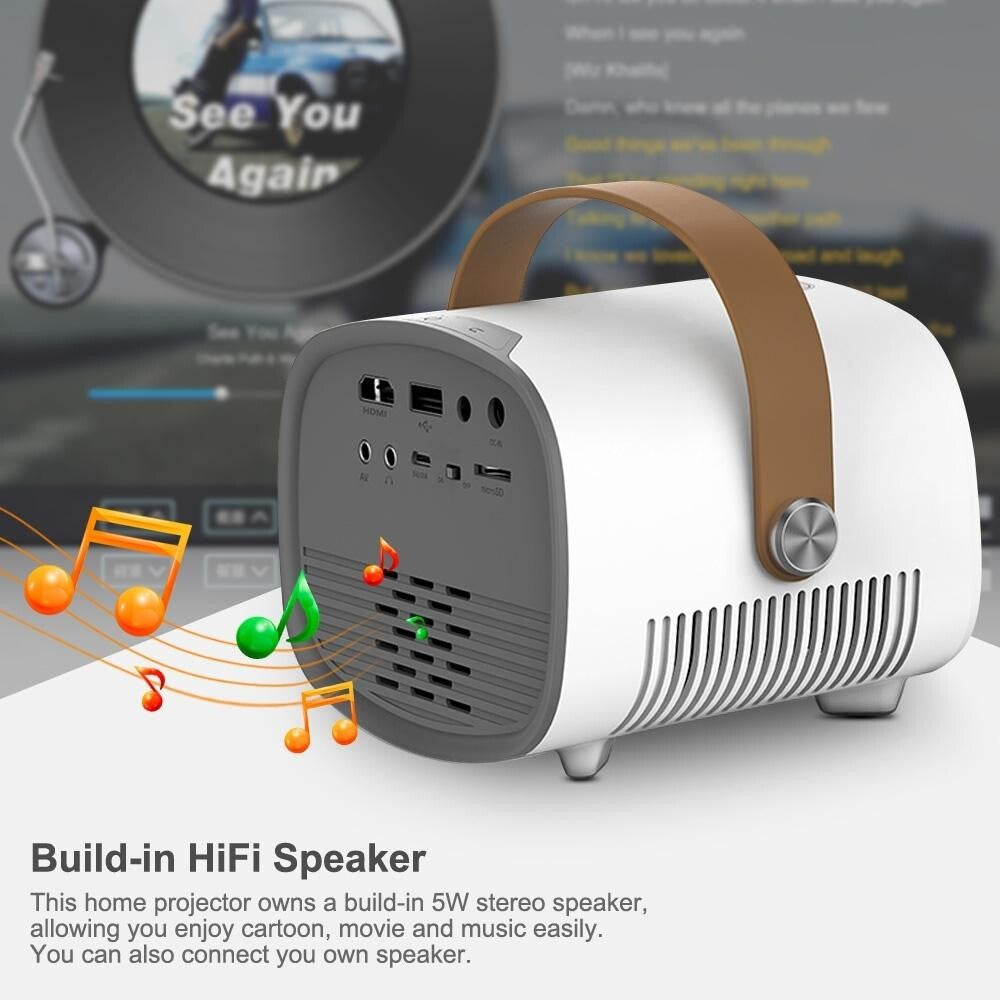 Portable Mini Projector For Kids - 1080P Led Same Screen Version 13