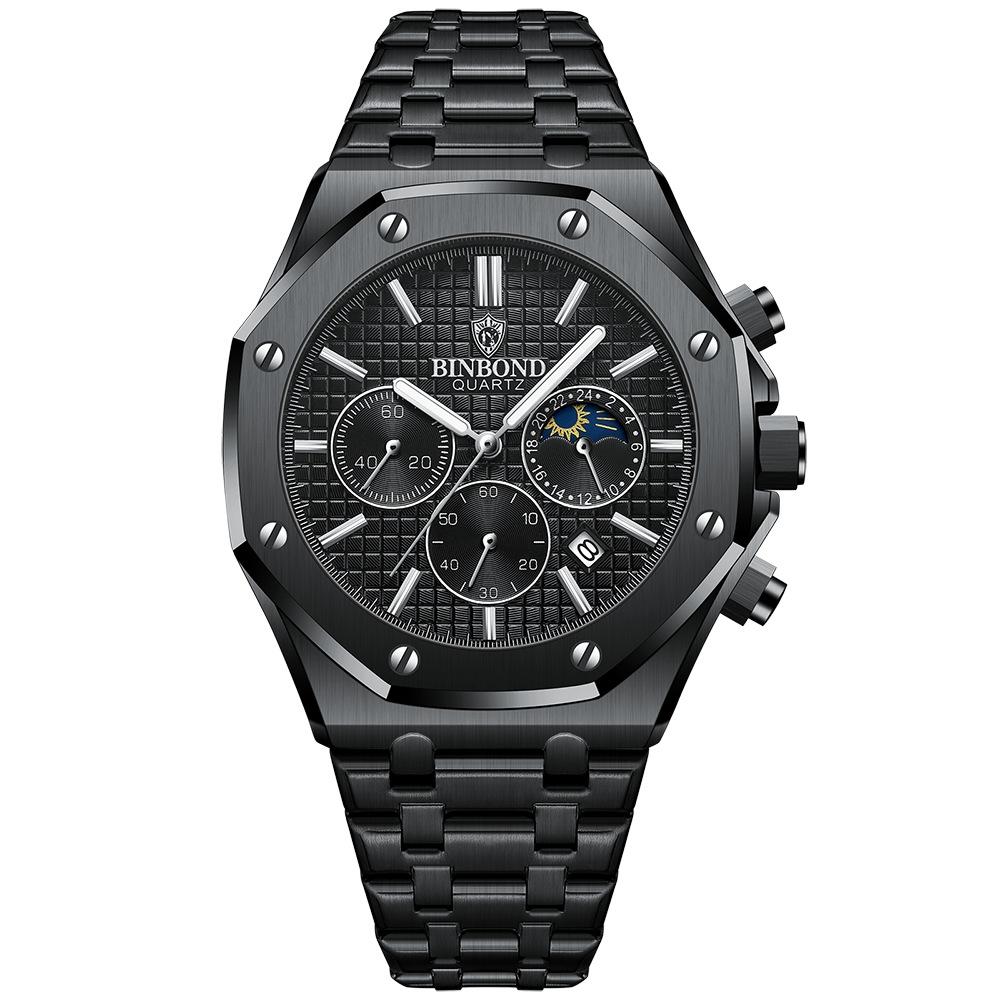 Waterproof Multifunctional Business Watch - Luminous Quartz