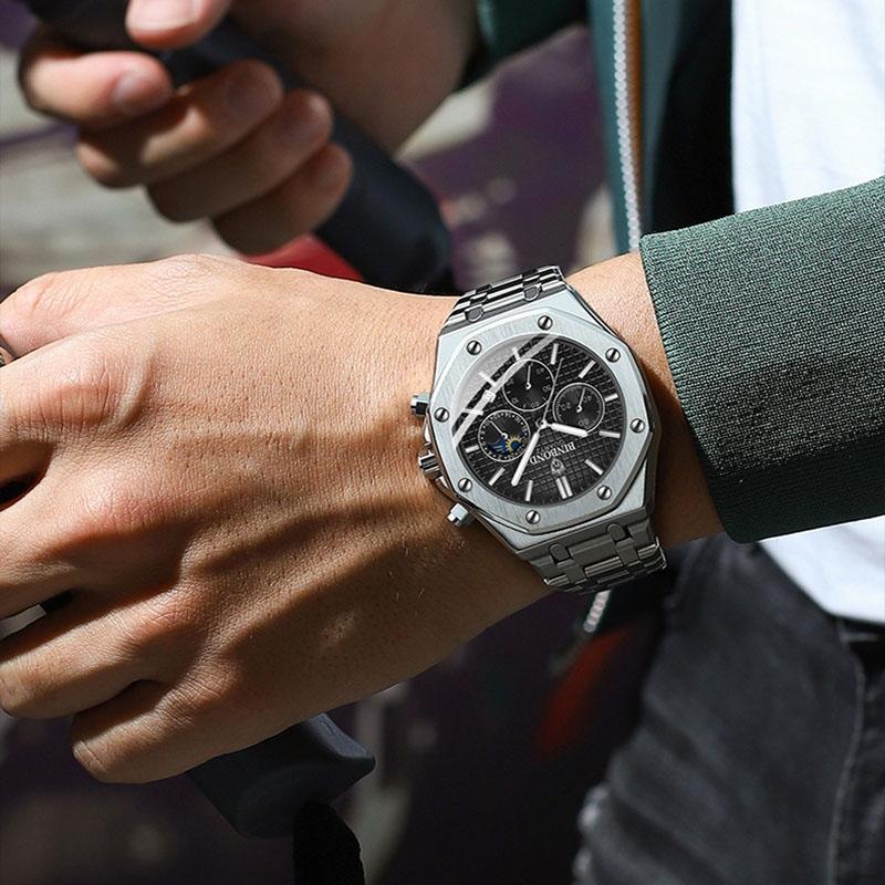 Waterproof Multifunctional Business Watch - Luminous Quartz 6