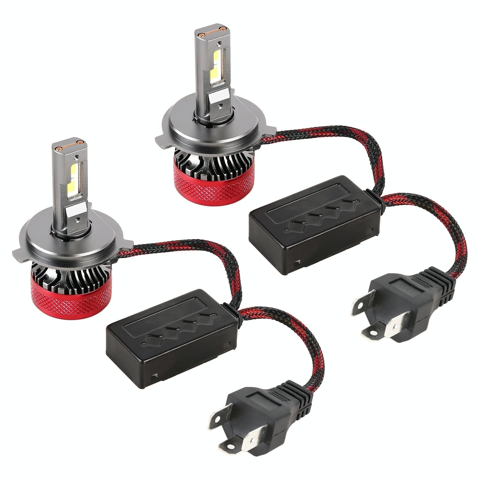 1 Pair H4 Dc12V 65W 6000K 6500Lm Led Car Headlights 4